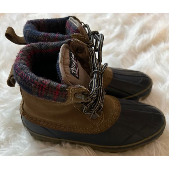 Itasca Shoes - Itasca Size 6 Women’s Winter Duck Boots Thinsulate Steel Shank Plaid Trim